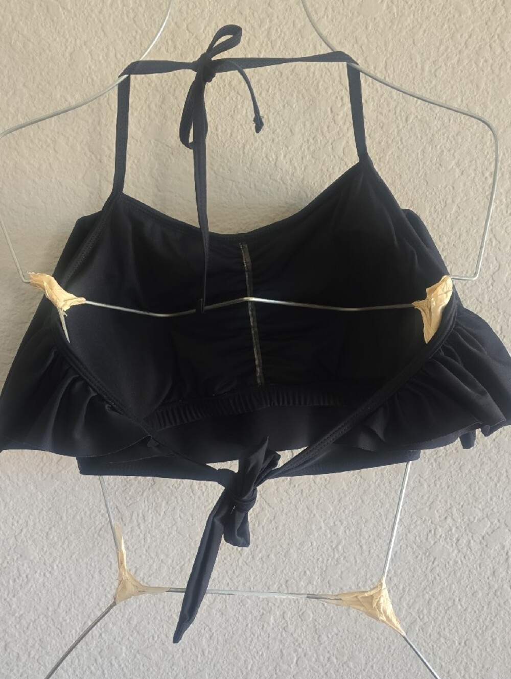 Black Ruffled Halter Swim Set - Picture 2 of 5